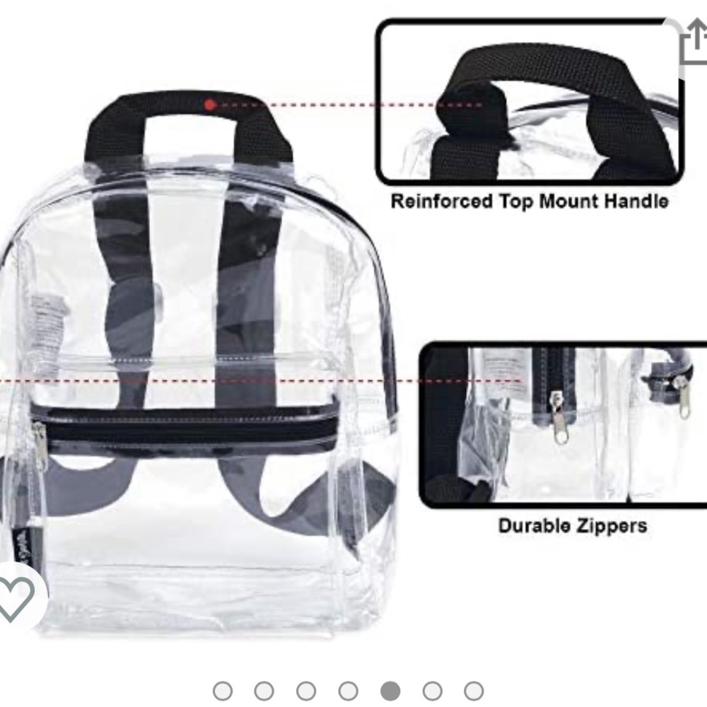 Clear back pack - Picture 5 of 5